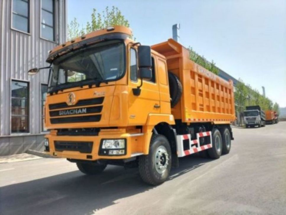 新型重荷型シャックマン F3000 ターパーダンプトラック 6×4 380 ユーロII 黄色 10輪