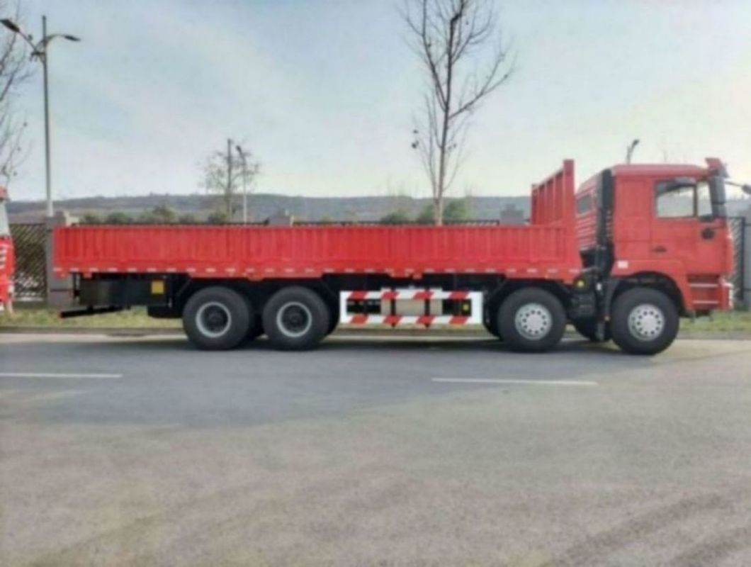 SHACMAN F3000 トラック 8x4 430hp 複合輸送のための赤いバントラック