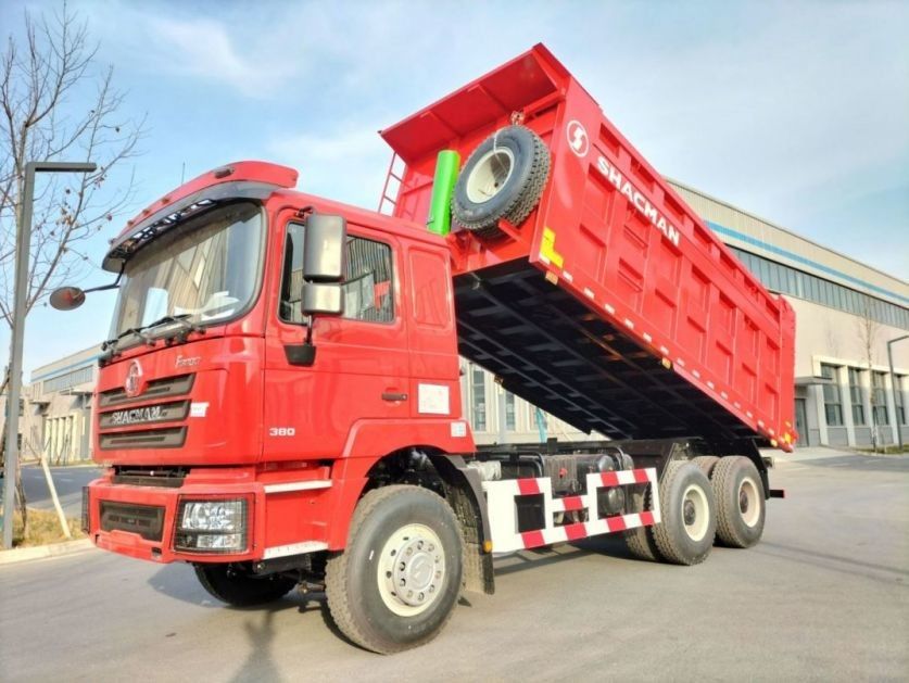 10 タイヤ SHACMAN 30tダンプトラック F3000 6x4 380hp ユーロII レッドティッパー ディーゼルエンジン