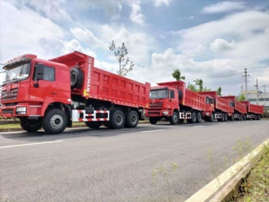 SHACMAN 10ホイール重荷ダンプトラック F3000 6x4 375hp ユーロV オレンジティッパー