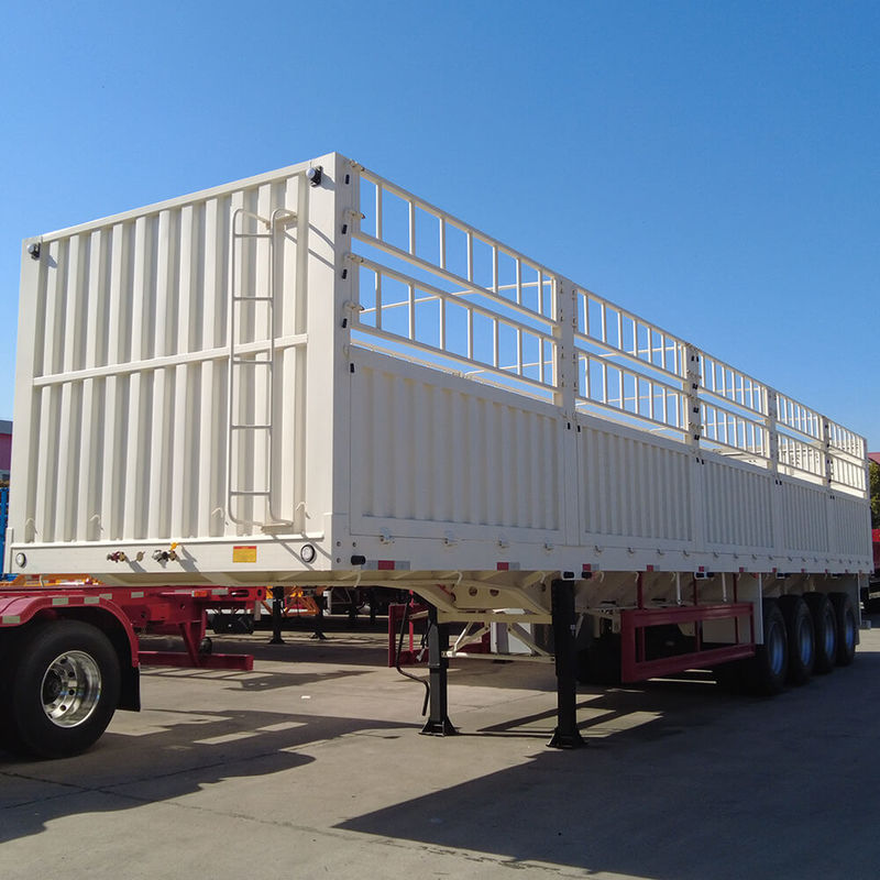 4Axles 高フェンスの半トレーラー 60トンの13トンの半輸送トレーラー トラック Ce