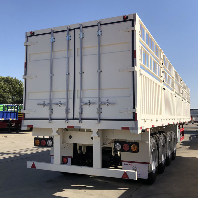4Axles 高フェンスの半トレーラー 60トンの13トンの半輸送トレーラー トラック Ce