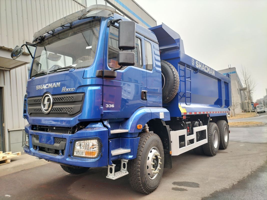 10 タイヤ SHACMAN H3000 ダンプトラック 6x4 380HP ユーロII 青 U型 ターパー