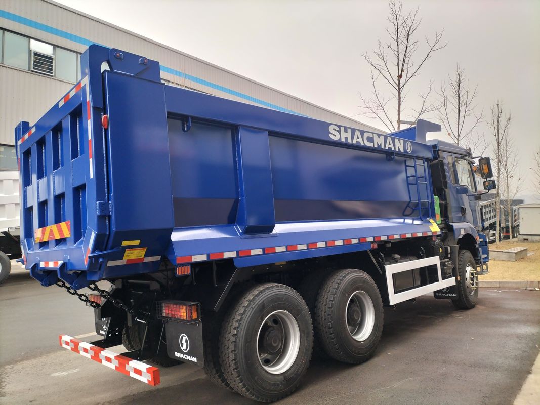 10 タイヤ SHACMAN H3000 ダンプトラック 6x4 380HP ユーロII 青 U型 ターパー