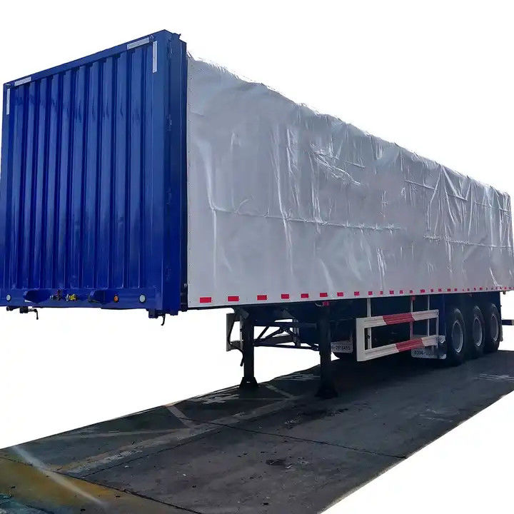 CIMC側カーテンセミトレーラー パレット貨物輸送用の3軸型バン型箱セミトレーラー