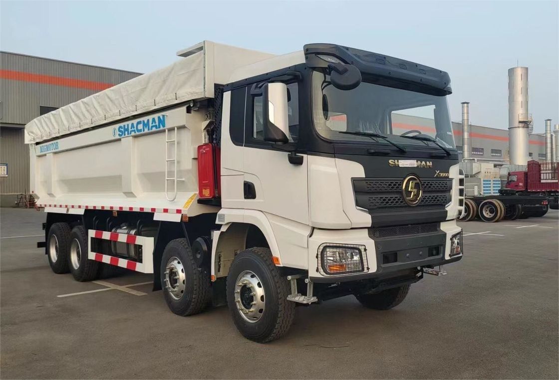 SHACMAN 8x4 440HP ユーロV 重量ダンプトラック ホワイト 20 - 30 トンのティッパーダンプトラック