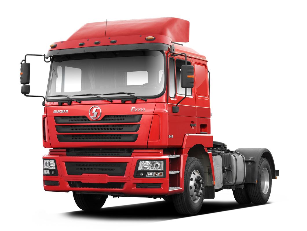 レッド SHACMAN F3000 375HP ユーロV 6輪 トラクターヘッド 4x2 WEICHAI エンジン