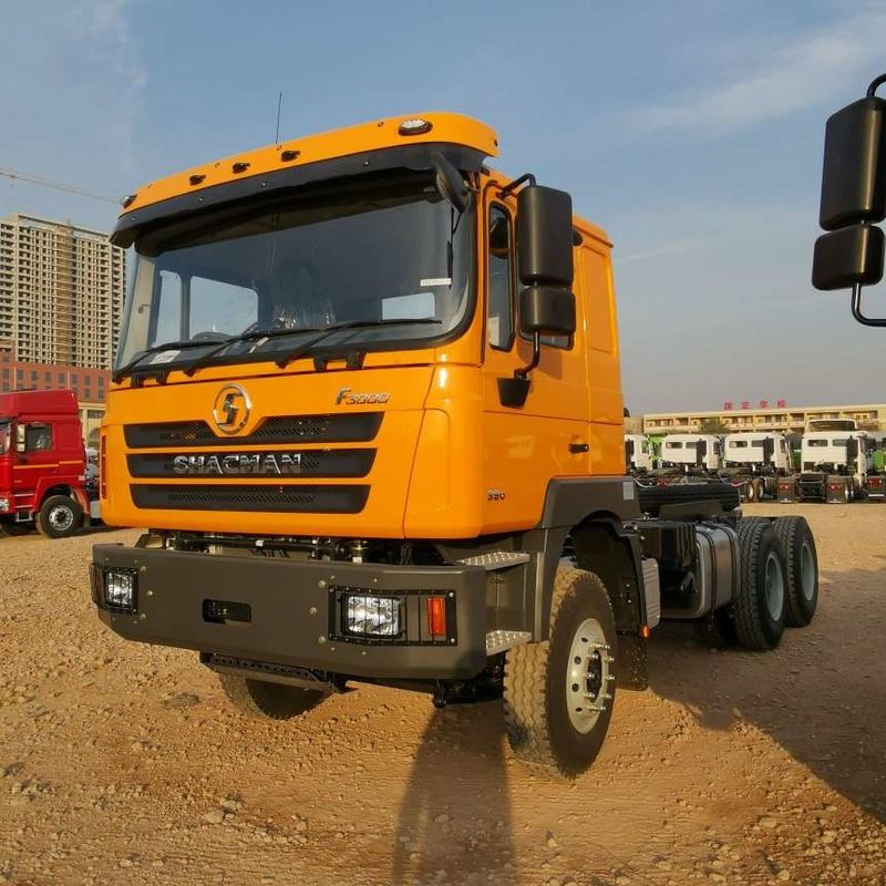 レッド SHACMAN F3000 375HP ユーロV 6輪 トラクターヘッド 4x2 WEICHAI エンジン