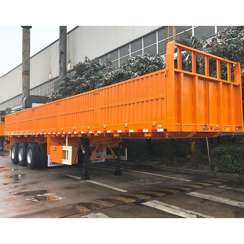 SHACMANフェンス CIMC 3軸フェンス貨物セミトレーラー 60トンのコンテナのトイストロック