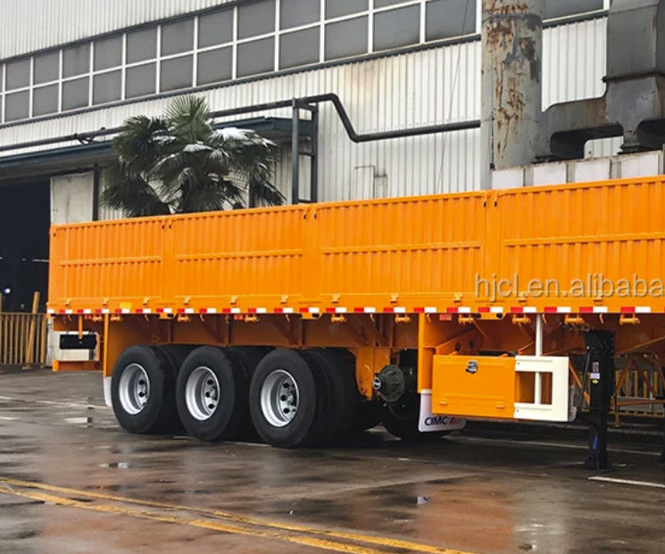 SHACMANフェンス CIMC 3軸フェンス貨物セミトレーラー 60トンのコンテナのトイストロック